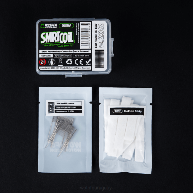 Wotofo Flavors - Wotofo SMRT conjunto de malla y algodón pnp turbo nexmesh B8XT339