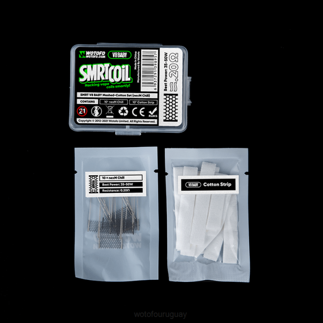 Wotofo Flavors - Wotofo SMRT conjunto v8 baby de malla y algodón nexmesh extremo B8XT369