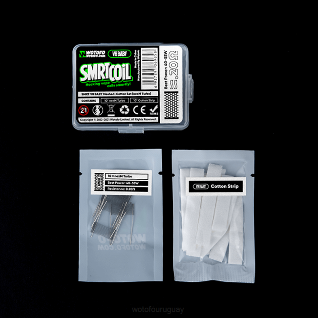Wotofo Flavors - Wotofo SMRT conjunto v8 baby de malla y algodón nexmesh extremo B8XT369