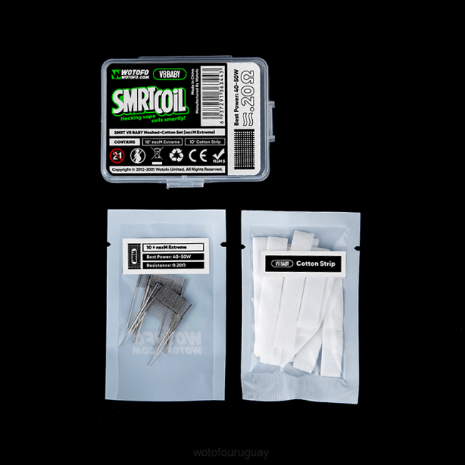 Wotofo Flavors - Wotofo SMRT conjunto v8 baby de malla y algodón nexmesh extremo B8XT369